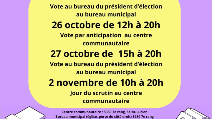 Élections municipales - Où et quand voter?