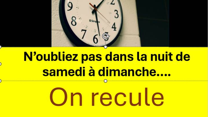 Changement d'heure