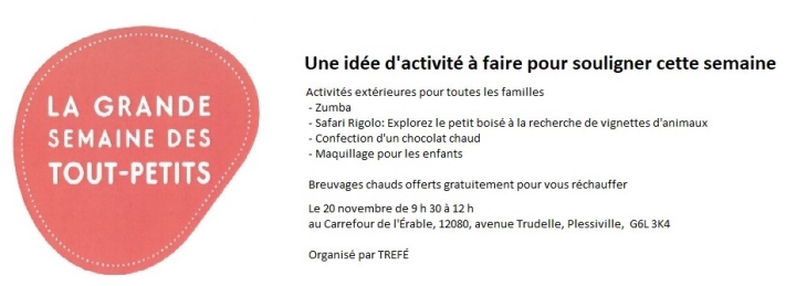 Activité semaine des Tout-Petits