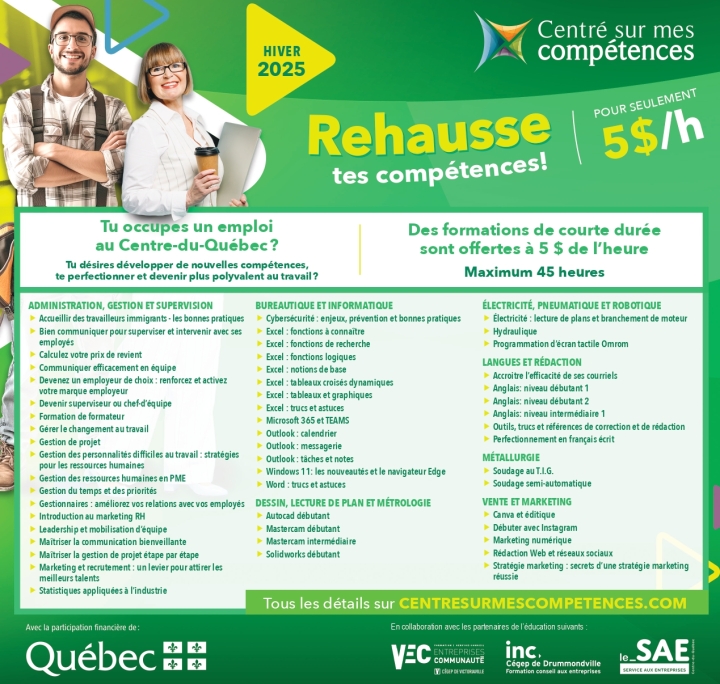 Centré sur mes compétences!