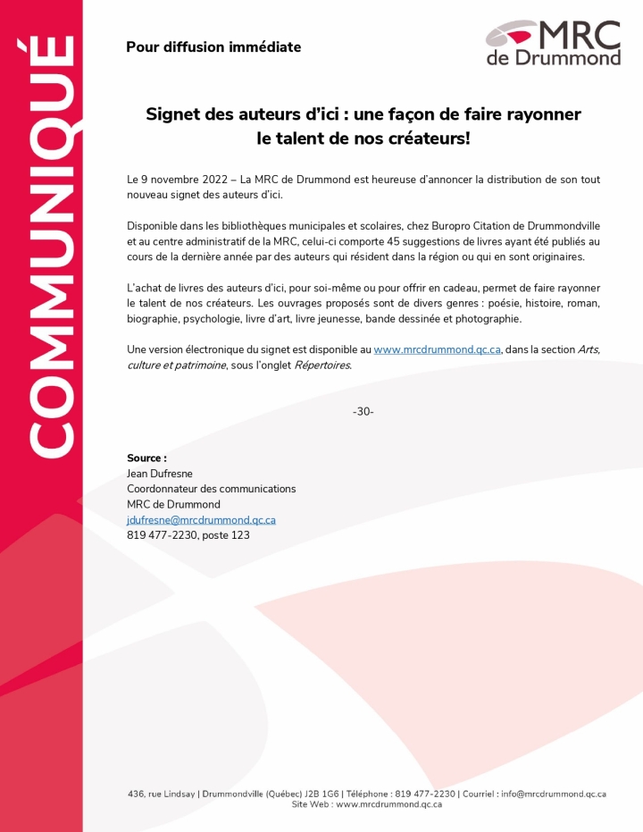 Signet des auteurs d'ici